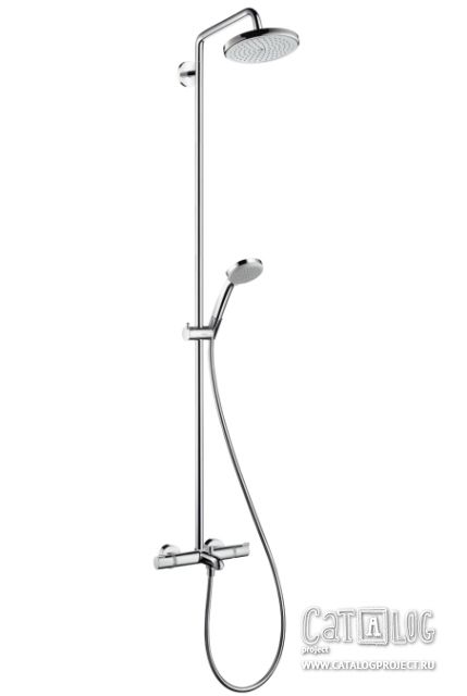 Croma 220 Showerpipe для ванны, поворотный держатель 400 мм, ½’ Hansgrohe. Изображение предмета